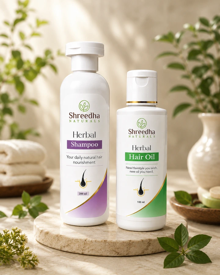 Shreedha Hair Care Combo (Hair Oil + Shampoo) - Image 2